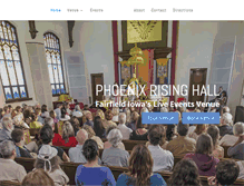 Tablet Screenshot of phoenixrisinghall.com